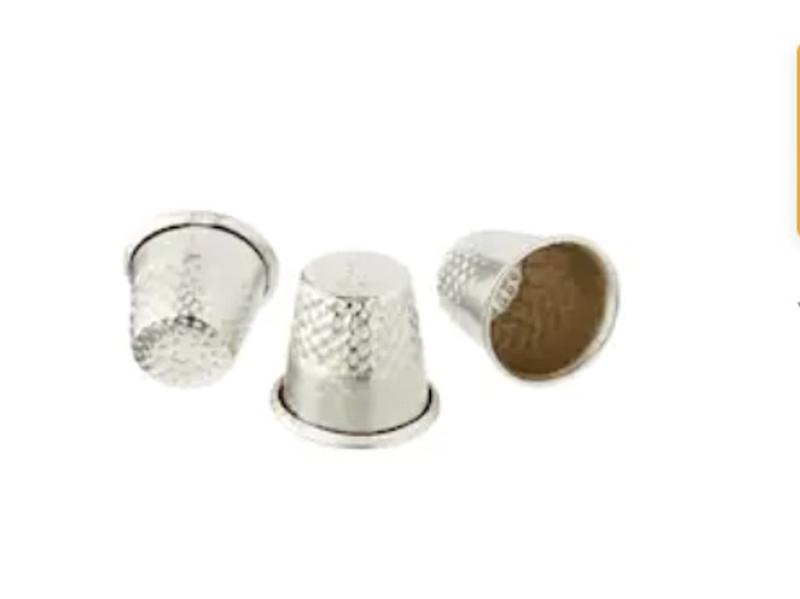 Thimbles and Thimble Cases　指ぬきと指ぬきケース Sashiko Leather Thimble by Olympus (SN-0002)/ Leather