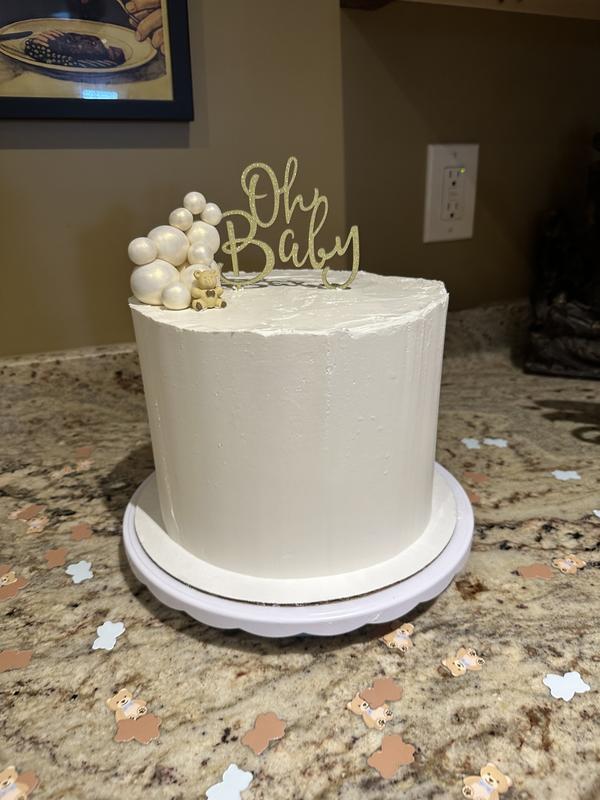 Gold Glitter Oh Baby Cake Topper by Celebrate It™