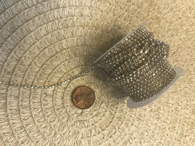 5yd. Glass Rhinestone Chain Spool by Bead Landing™, Color: Clear