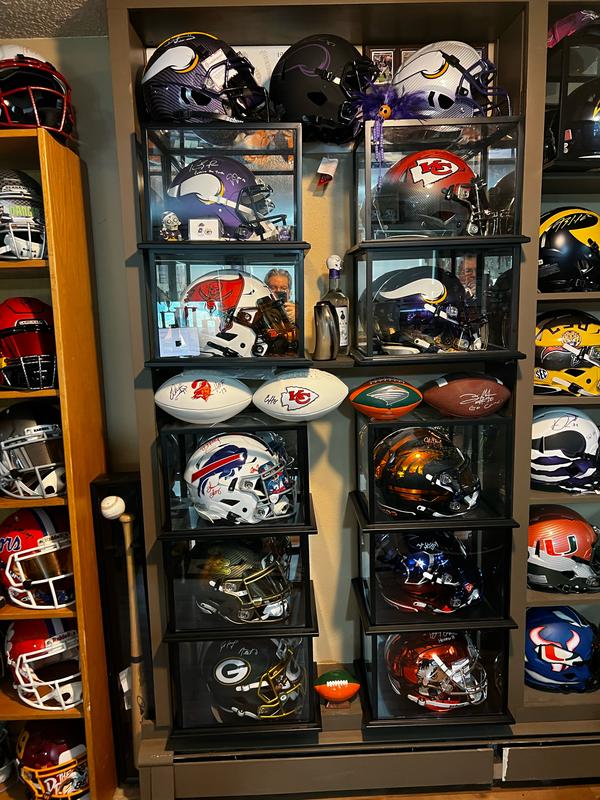 cheap football helmet cases AZEYN Display Case with Light, Multiple Color Lights Dustproof Protection Helmet Showcase for Collectibles Memorabilia Storage151112inch : Industrial & Scientific Measuring 25 inches wide Gaylord Archival League Football Helmet