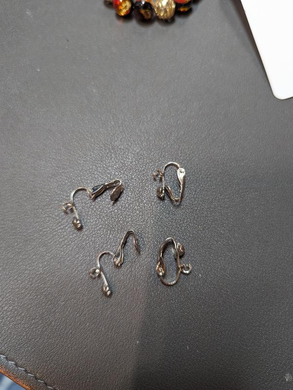 Bead Landing™ Clip On Earrings With Loop, Rhodium