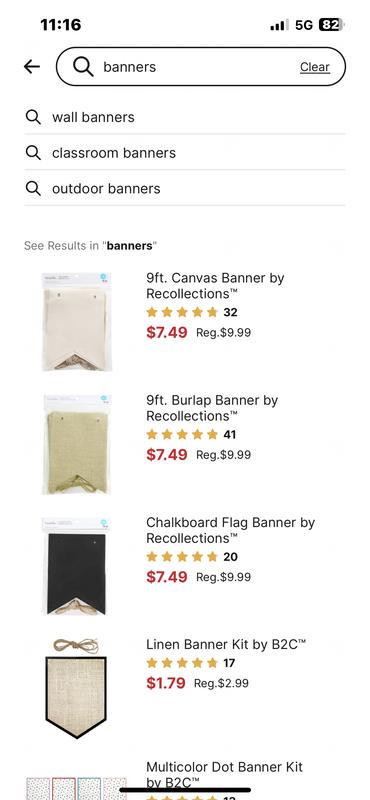 Michaels 9ft. Canvas Banner by Recollections, White