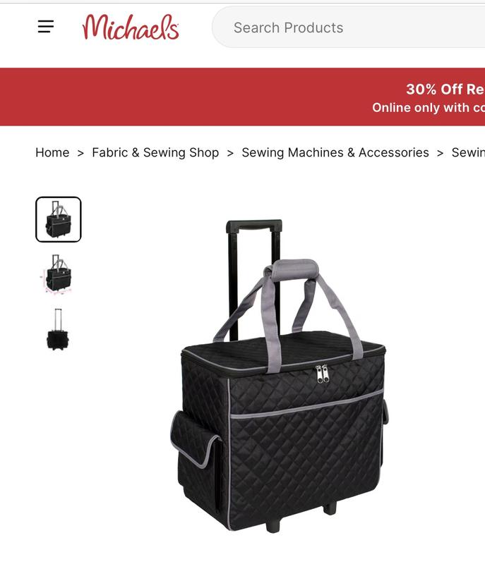 Mary Black Floral Rolling Scrapbook Tote - Portable Craft Storage Case With Wheels For Paper, Binders & Supplies