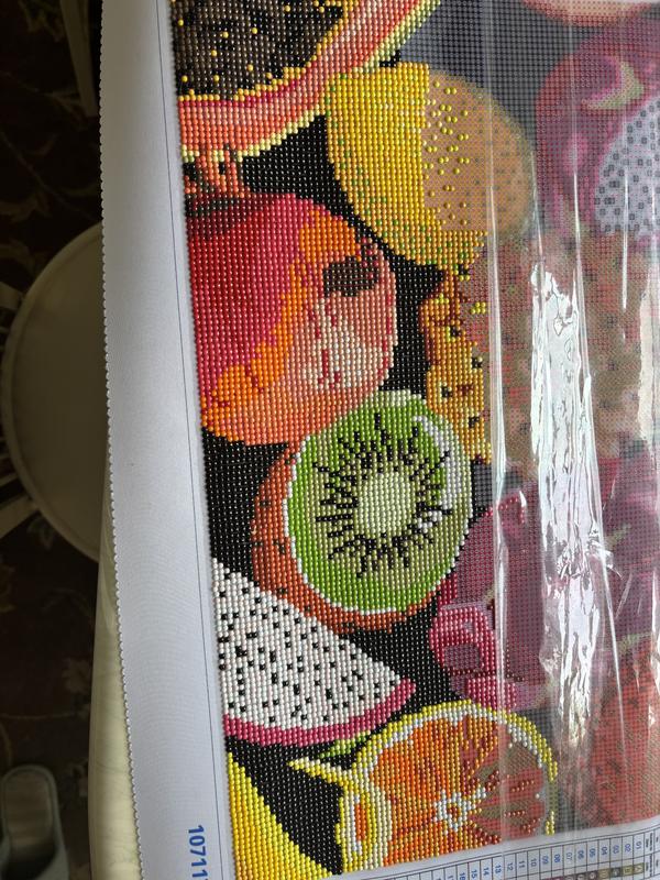 DIAMANTINY Level Up Diamond Painting Kit – Tropical Flowers – Mosaik-Kunst Mit 3D-Kristallen – Format 30x32 Cm