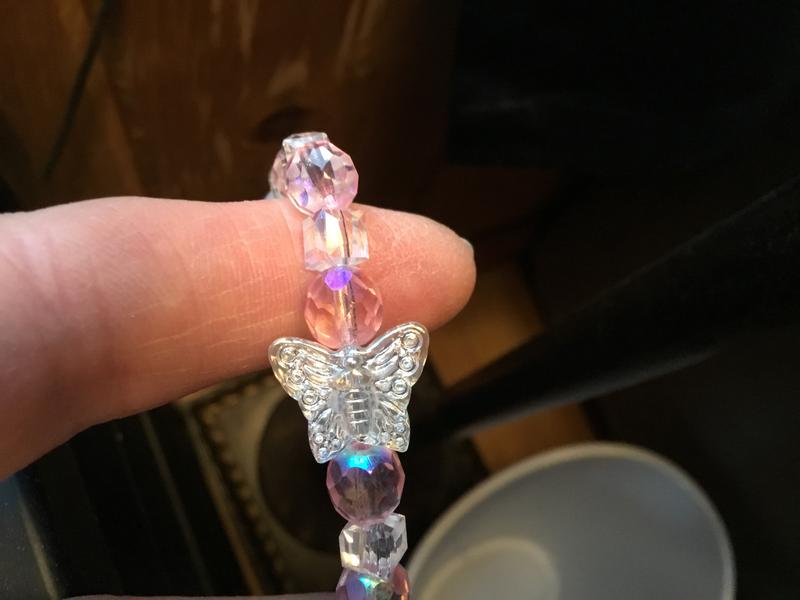 Clear Aurora Borealis Glass Butterfly Beads by Bead Landing™, 15mm