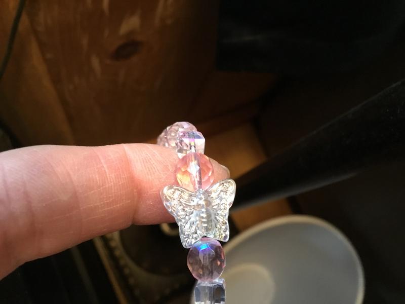 Clear Aurora Borealis Glass Butterfly Beads by Bead Landing™, 15mm 