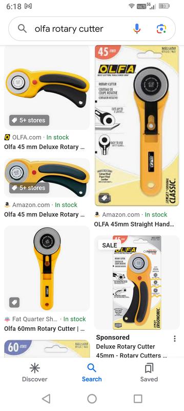 Fiskars® Titanium Straight Rotary Blade, 2ct. 