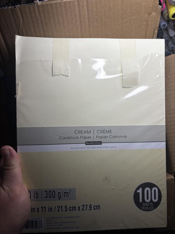 Heavyweight 8.5" x 11" Cardstock Paper by Recollections, 100 Sheets,  Color: White | Michaels