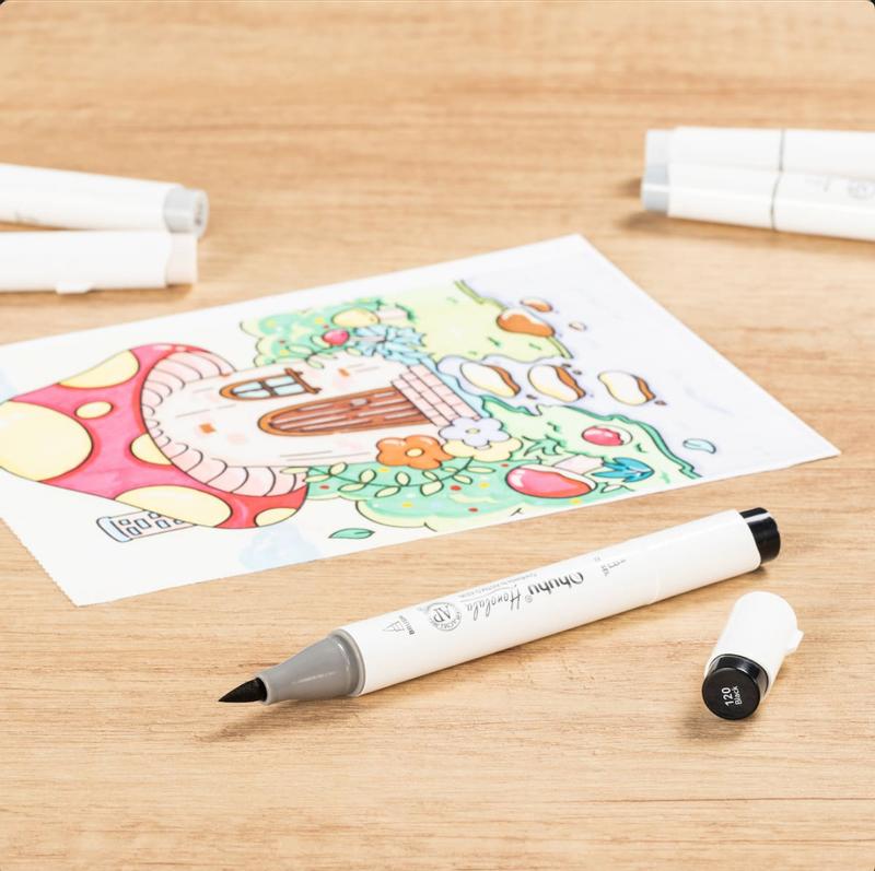Ohuhu® Honolulu Brush & Chisel Dual Tip Marker, Color: V22