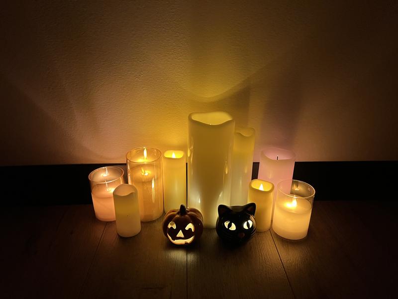 White 5 Piece LED Wax Pillar Candle Set by Ashland® | Michaels