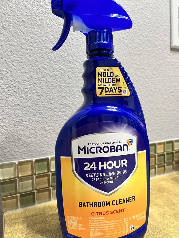 Microban 32 oz. Fresh Scent 24 Hour Bathroom Cleaner Spray