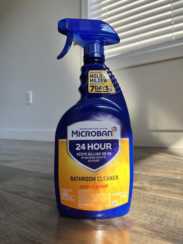 Microban Professional 30120 Citrus Scented Bathroom Cleaner / Disinfectant  Spray 32 fl. oz.