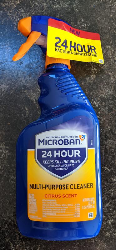 Microban 24 Hour Citrus Scent Bathroom Cleaner and Sanitizing Spray, 32 fl  oz - Harris Teeter