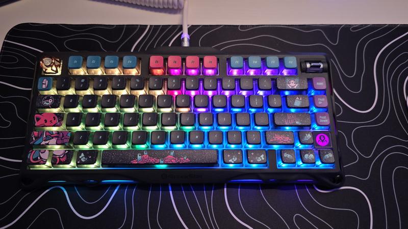 The KapCo Nekomancer 121 keys 4-sided Crystal Keycaps - Micro Center