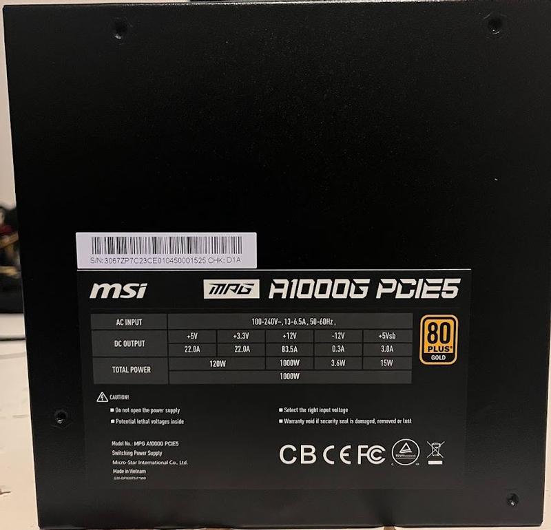 A1000gセット@ Amazon | 【セット買い】MSI MPG A1000G PCIE5 1000W ATX3.0