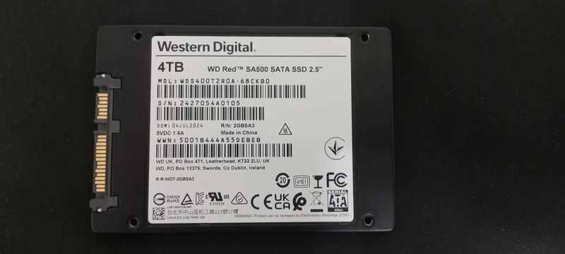 WD Red SA500 4TB SSD 3D NAND SATA III 6Gb/s 2.5