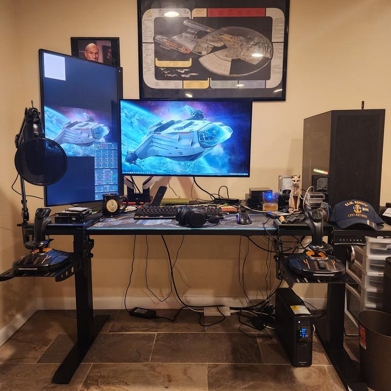 Inland Modular Gaming Desk ZB01 Black - Large; Solid One-Piece