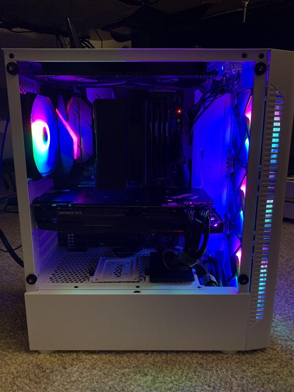 Inland X1 Tempered Glass ATX Mid-Tower Computer Case - White