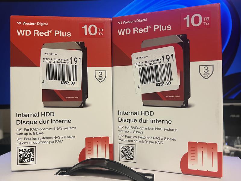 WD Red Plus 10TB 7200 RPM SATA III 6Gb/s 3.5