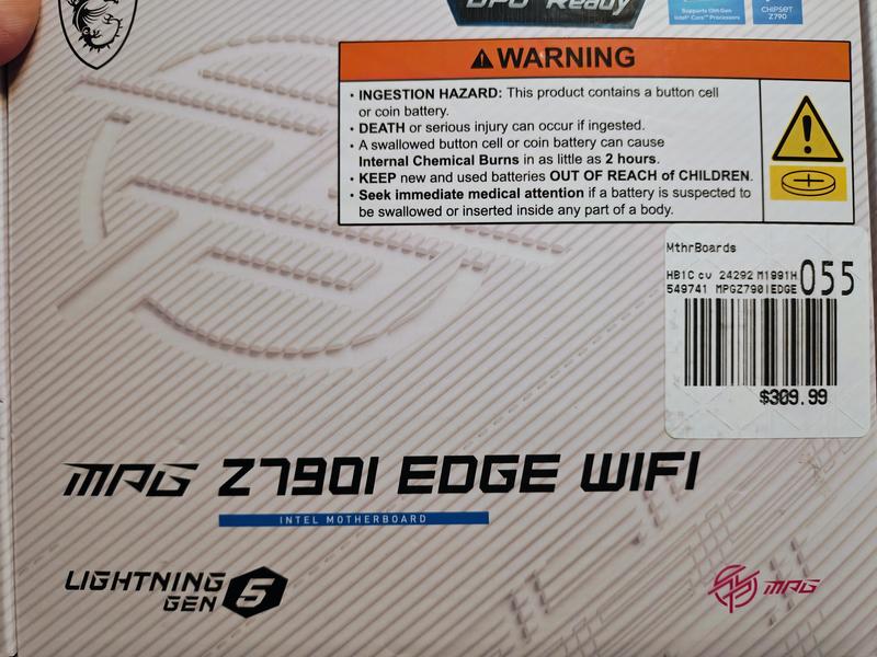 MSI MPG Z790I Edge WiFi Gaming-Mainboard (Mini-ITX) - Für Intel 12./13. Gen, DDR5, PCIe 5.0, Wi-Fi 6E