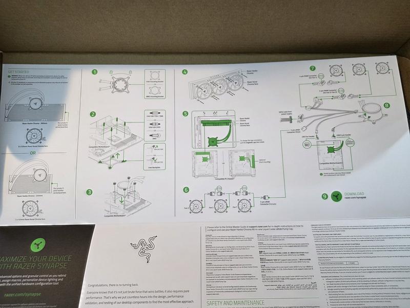 Razer Hanbo Chroma RGB 240mm All in One Water Cooling Kit - Black