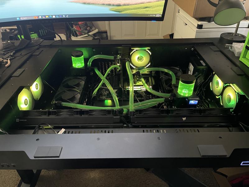 Lian Li DK-07X Dual Chamber eATX Tempered Glass Computer Desk Case