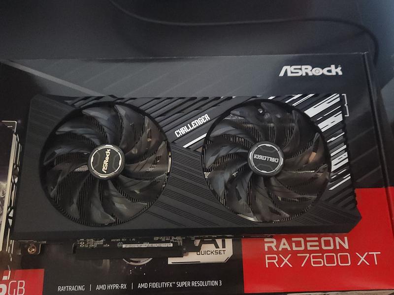 ASRock AMD Radeon RX 7600 XT Challenger Overclocked Dual Fan ASRock AMD Radeon RX 7600 XT Challenger Overclocked Dual Fan