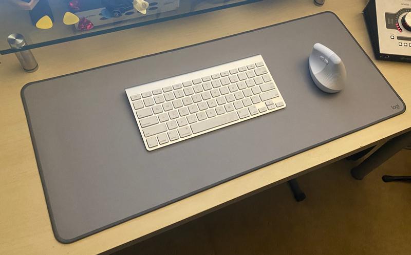 Logitech Desk Mat Studio Series Mid Gray Micro Center