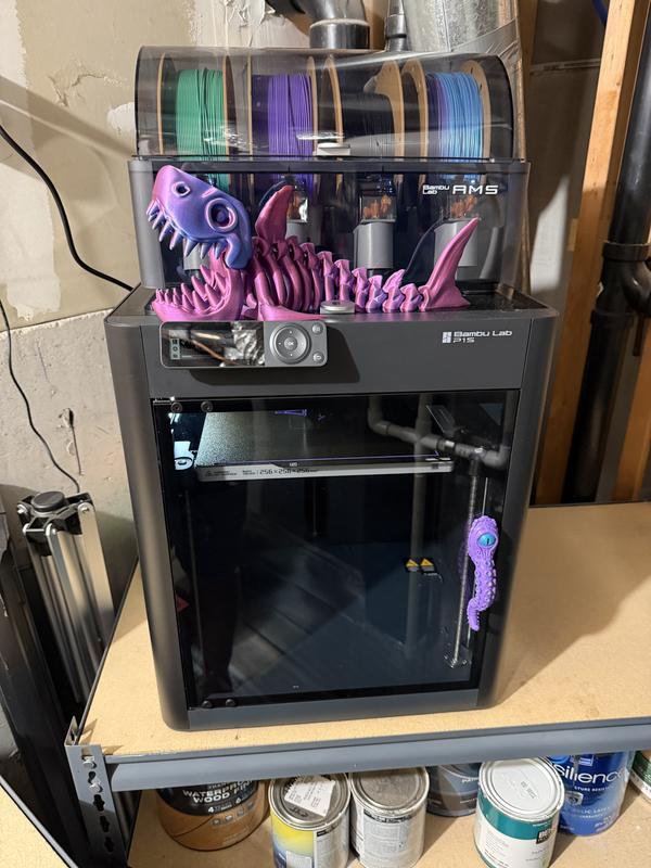 Bambu Lab P1S Combo (With AMS) 3D Printer; 2.8 Monochrome LCD