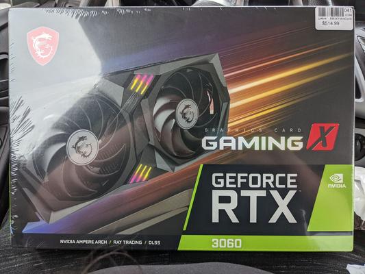 MSI NVIDIA GeForce RTX 3060 Gaming X Overclocked Dual-Fan 12GB GDDR6 PCIe  4.0 Graphics Card - Micro Center