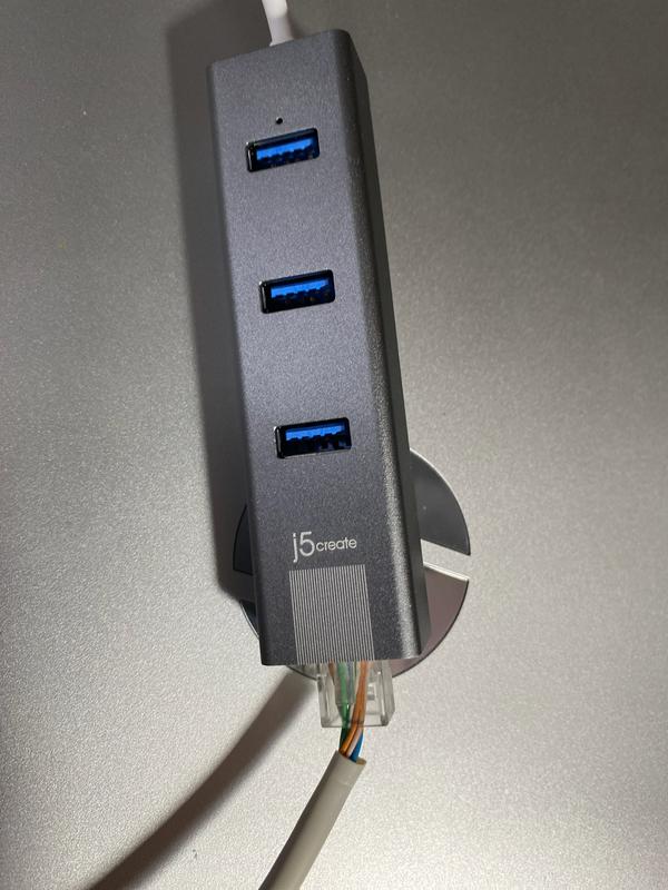 j5create JUH474 USB 3.0 Gigabit Ethernet & 3-Port Hub - Micro Center