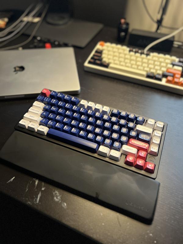 Inland Spherical PBT KeyCaps - Blue & White - Micro Center