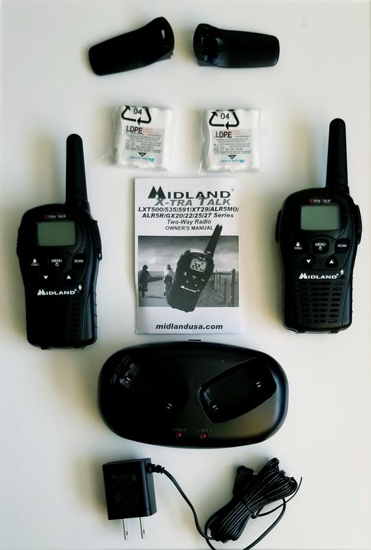 WODASEN Walkie Talkie Auricular con micrófono PTT/VOX, en forma de G, 2  pines para Midland Series LXT80, LXT100, LXT480, XT14 LXT500VP3 LXT600VP3