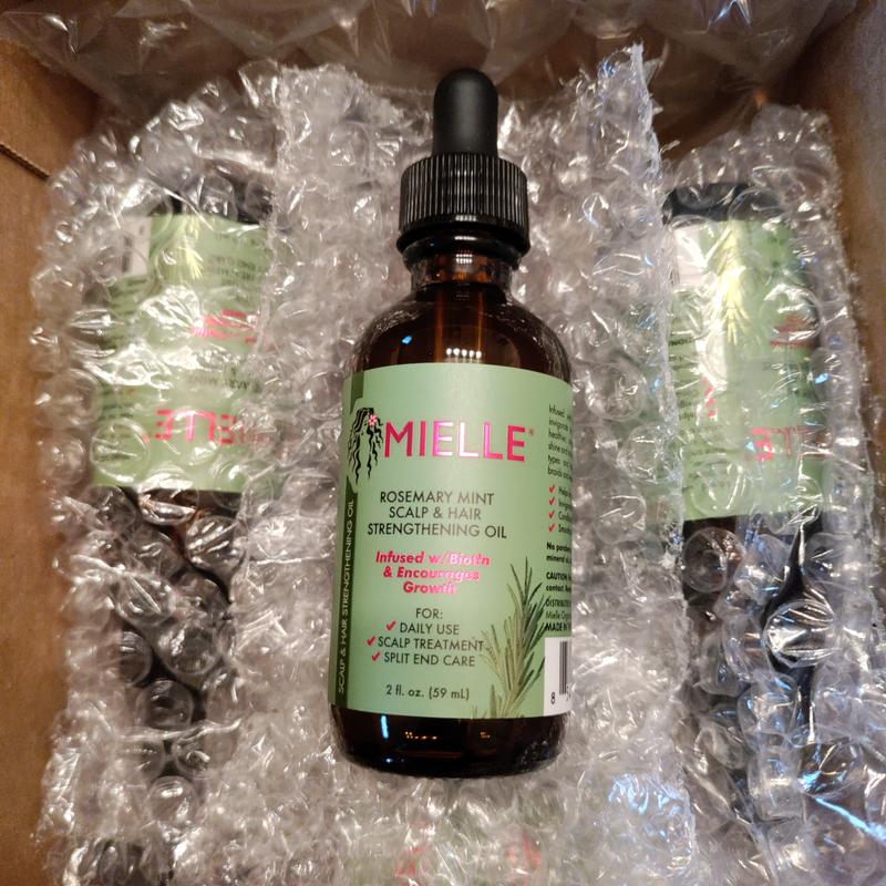 Mielle Rosemary Mint Scalp & Hair Strengthening Oil, Infused w/Biotin, 2oz (Pack of 2), Size: 2oz Pack of 2, Clear