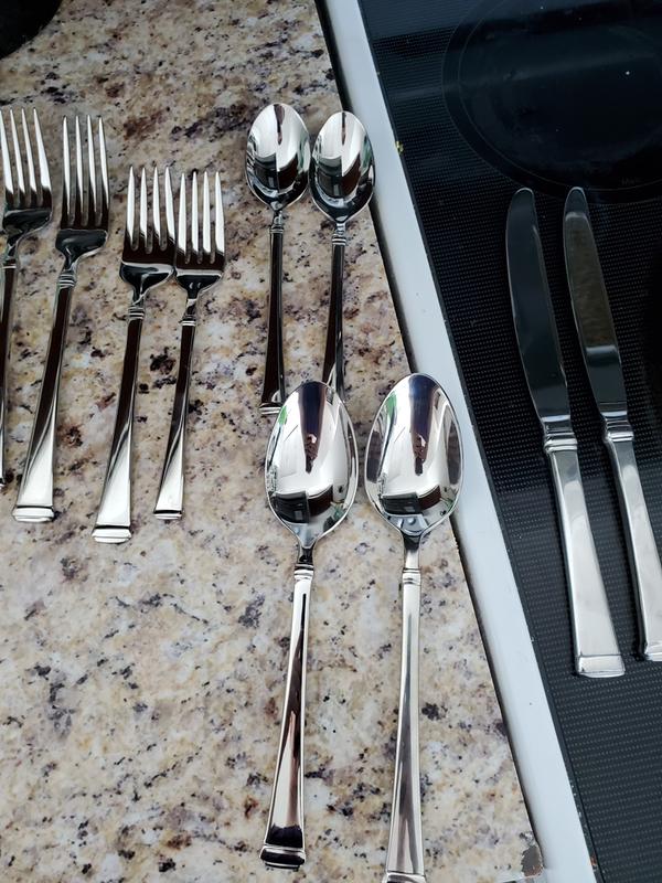 2020 and 2009 Stanton place settings next to each other