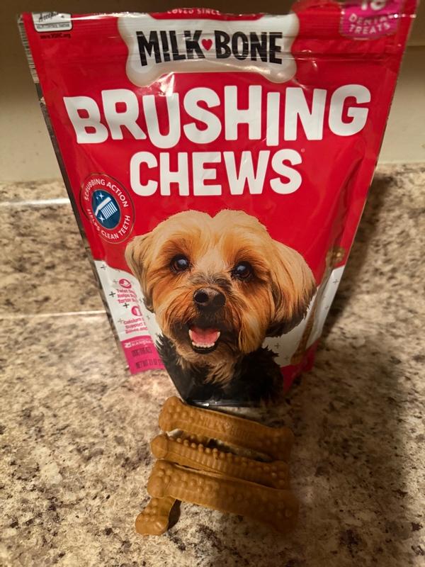 Milk Bone Brushing Chews Mini Daily Dental Dog Treats 25.5 oz. Petco