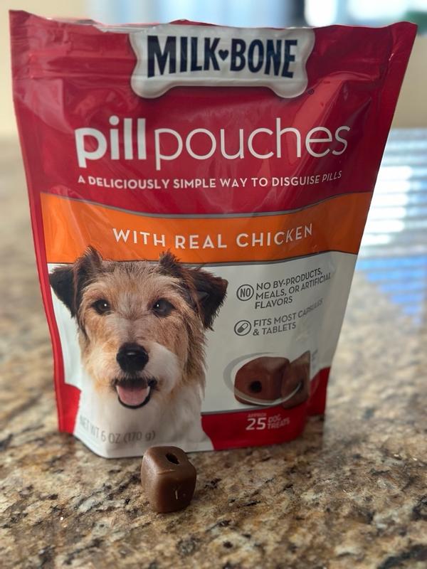 Milk Bone Pill Pouches with Real Chicken Dog Treats 6 oz