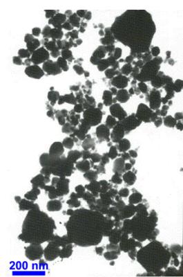 Spherical Nanoparticles TEM image