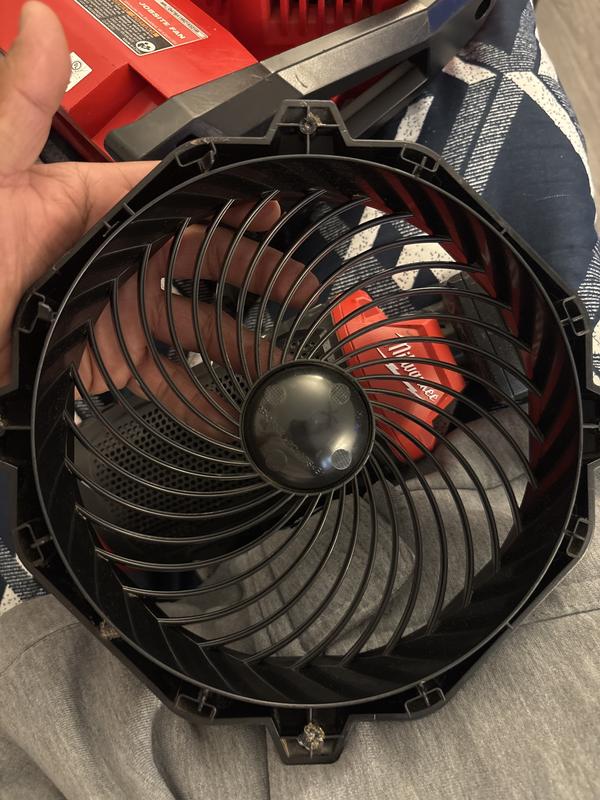 Cordless Fan For Milwaukee, 14" 3500CFM Floor Fan Powered By Milwaukee M18 18V Battery/AC Adaptor, Battery Operated Camping Fan For Outdoor Warehouse Gym Factory Travel, 3-Speed Jobsite Industrial Fan - View #2