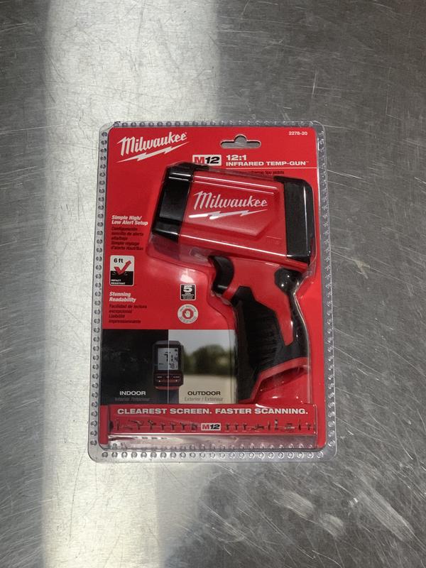 2277-20 - Milwaukee 2277-20 - M12 Cordless Laser TEMP-GUN Thermometer for  HVAC/R (Tool Only)