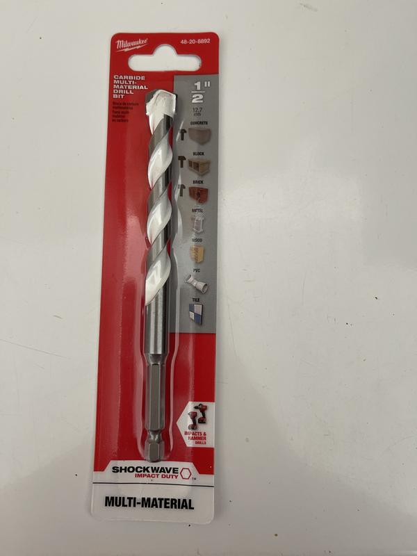 Milwaukee 1/2 in. Shockwave Carbide Multi-Material Drill Bit