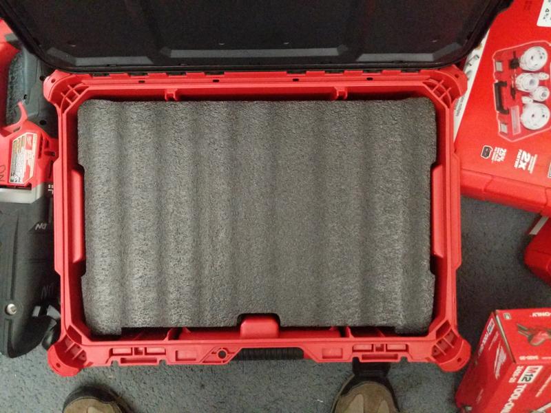 Milwaukee Customizable Foam Insert for Packout Drawer Tool Boxes — 12.5in.L  x 16.3in.W x 4.8in.H, Model# 48-22-8452