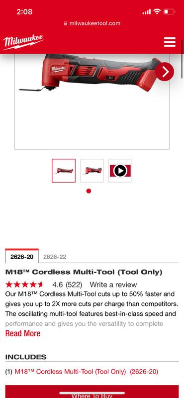 sele-cooty♡ MILWAUKEE'S 2626-22 M18 Multi-Tool Kit (XC) - Power
