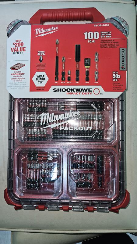 Milwaukee SHOCKWAVE PACKOUT Impact Screwdriver Bit Set (100-Piece) - Power  Townsend Company