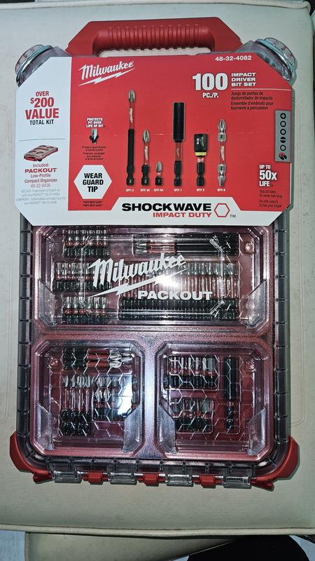 Coffret 28 Embouts de vissage + porte-embout , MILWAUKEE , Shockwave ,  Spécial visseuse à chocs , 4932352455