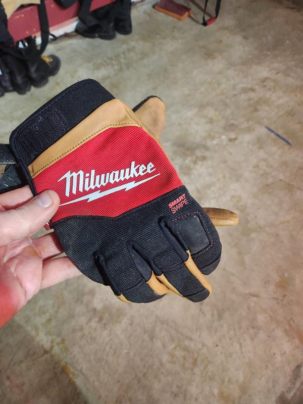 Milwaukee Medium Goatskin Leather Performance Work Gloves 48-73