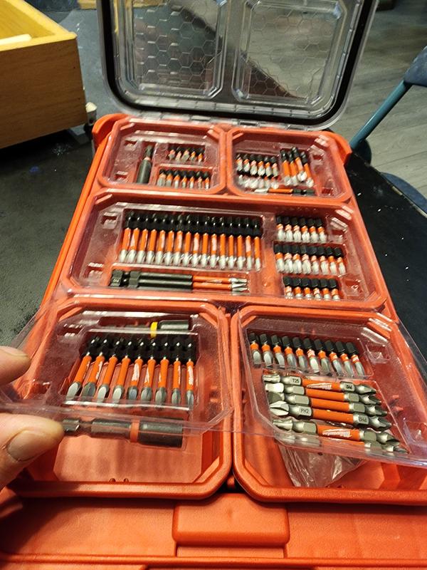 Milwaukee SHOCKWAVE Screw Driver Bit Set with PACKOUT Case and 1/2