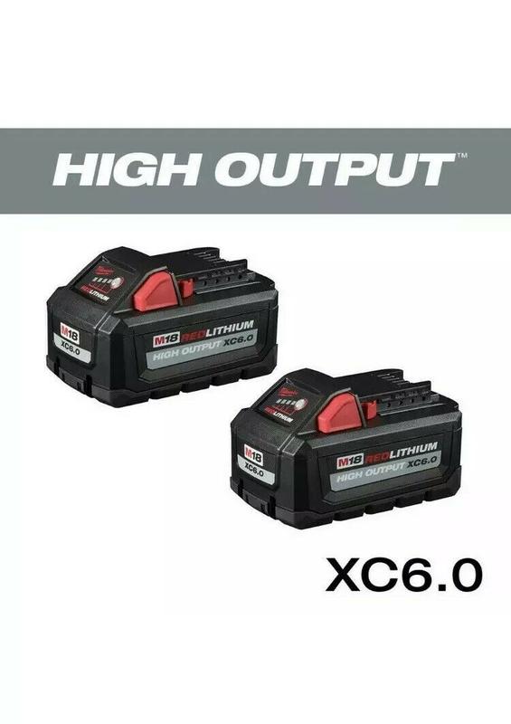 2 Pack Genuine Milwaukee M18 XC 6 amp 18V Lithium Battery 48-11-1862