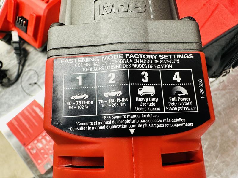 Milwaukee m18 2024 torque settings