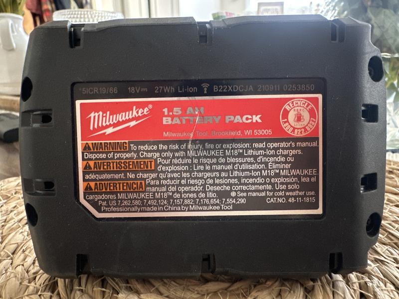 Bateria Pila M18 Red Lithium Xc 5ah (48-11-1850) Milwaukee | Meses sin